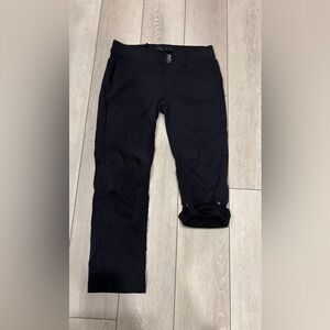 Prana Black Short Inseam Pants